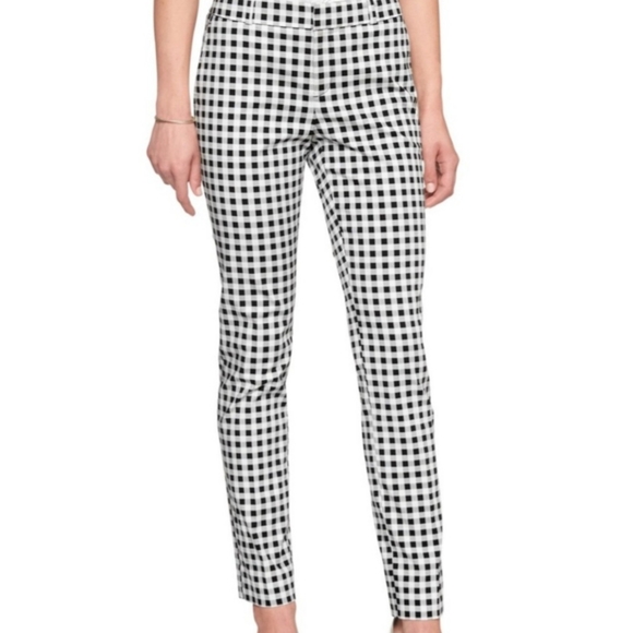 Banana Republic Ryan Gingham Santeen Pants Size 0P - Picture 3 of 3